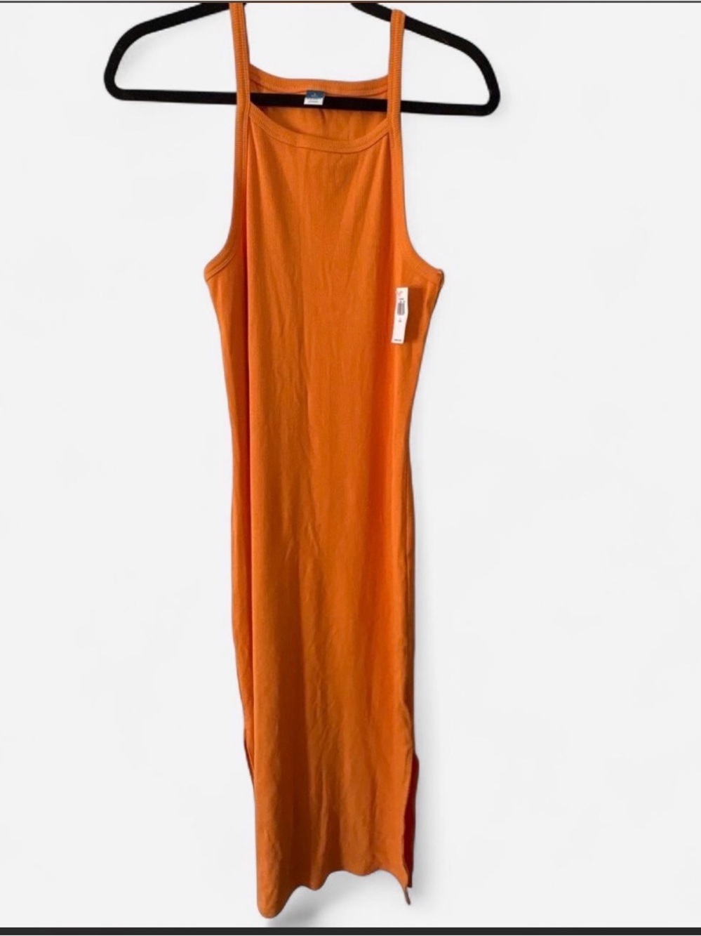 Old Navy Orange Sleeveless Maxi Tank Dress
